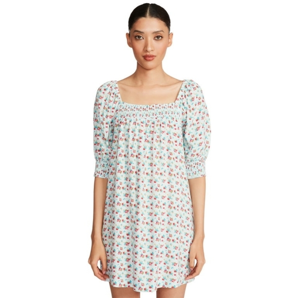 Luv Betsey by Betsey Johnson Women's Smocked Mini Dress, XL - Picture 2 of 6